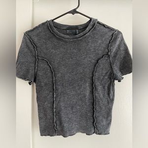 ASOS Grey Exposed Hem T-Shirt Top 12